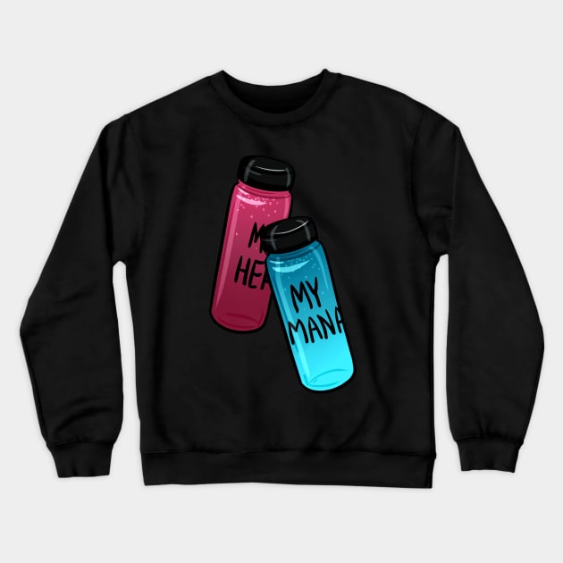 Health and Mana Crewneck Sweatshirt by LinDemonic